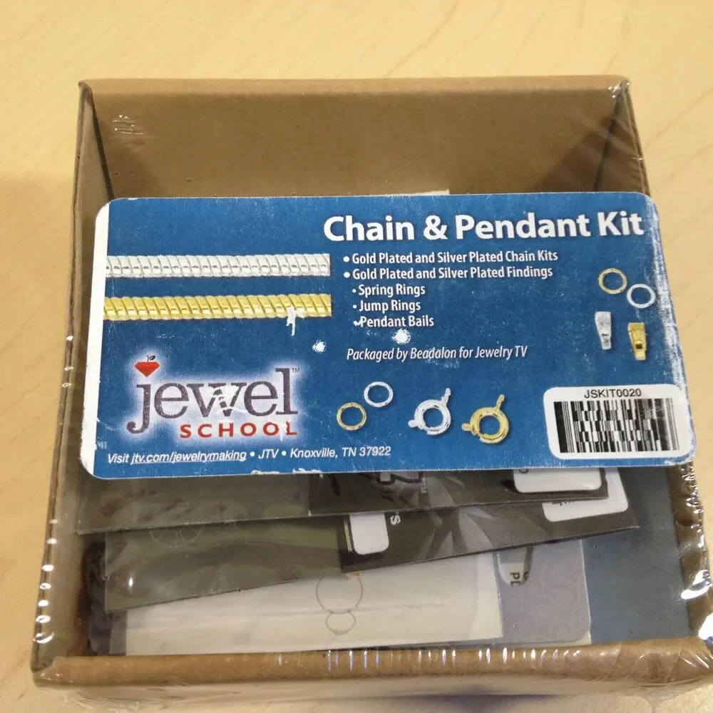 Jewel School Chain & Pendant Kit Gold & Silver Plated Spring & Jump Rings + More